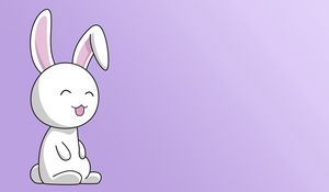 Preview wallpaper rabbit, drawing, bright, smile