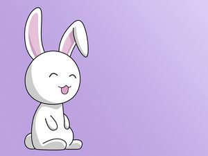 Preview wallpaper rabbit, drawing, bright, smile