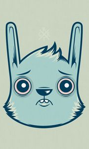 Preview wallpaper rabbit, face, figure, color, paper