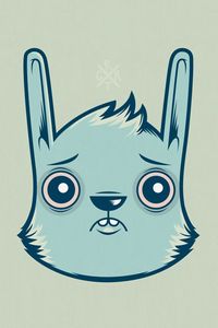 Preview wallpaper rabbit, face, figure, color, paper