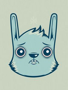 Preview wallpaper rabbit, face, figure, color, paper