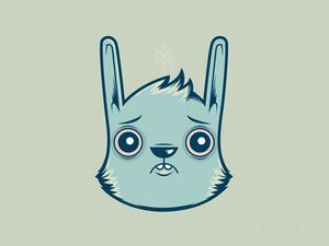 Preview wallpaper rabbit, face, figure, color, paper