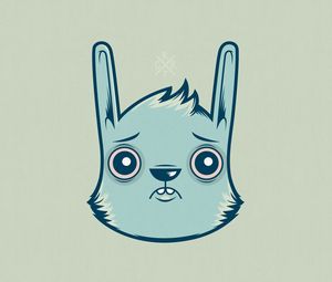 Preview wallpaper rabbit, face, figure, color, paper