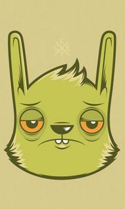 Preview wallpaper rabbit, face, figure, color, paper, emotions, sadness, resentment