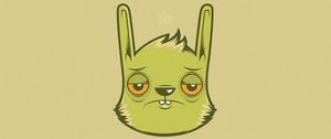 Preview wallpaper rabbit, face, figure, color, paper, emotions, sadness, resentment