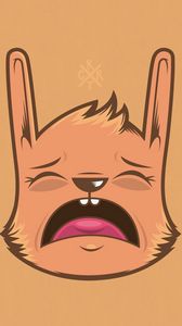 Preview wallpaper rabbit, face, figure, color, paper, emotions, tears, cry