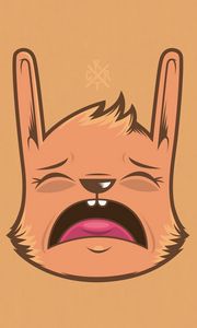 Preview wallpaper rabbit, face, figure, color, paper, emotions, tears, cry