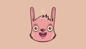 Preview wallpaper rabbit, face, figure, color, paper, emotions, happiness, joy