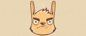 Preview wallpaper rabbit, face, figure, color, paper, emotion, anger, aggression