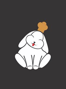 Preview wallpaper rabbit, funny, protruding tongue, vector, art