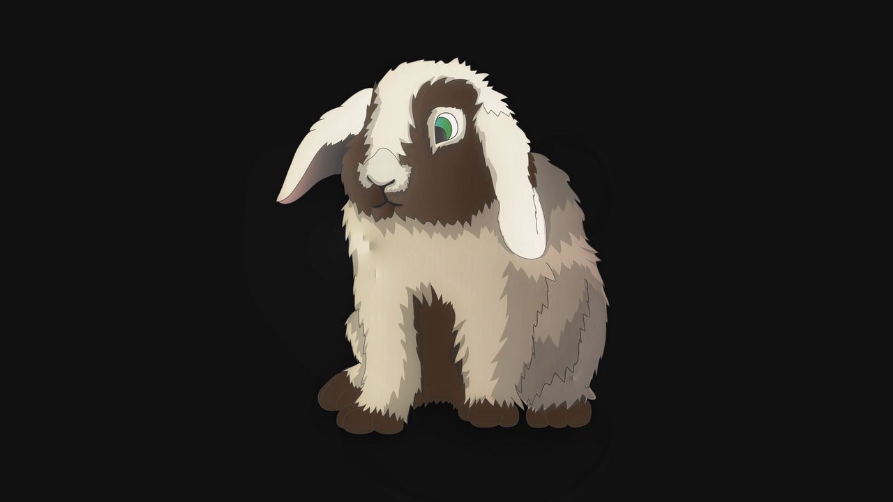 Wallpaper rabbit, hare, art, minimalism