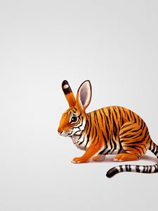 Preview wallpaper rabbit, tiger, drawing