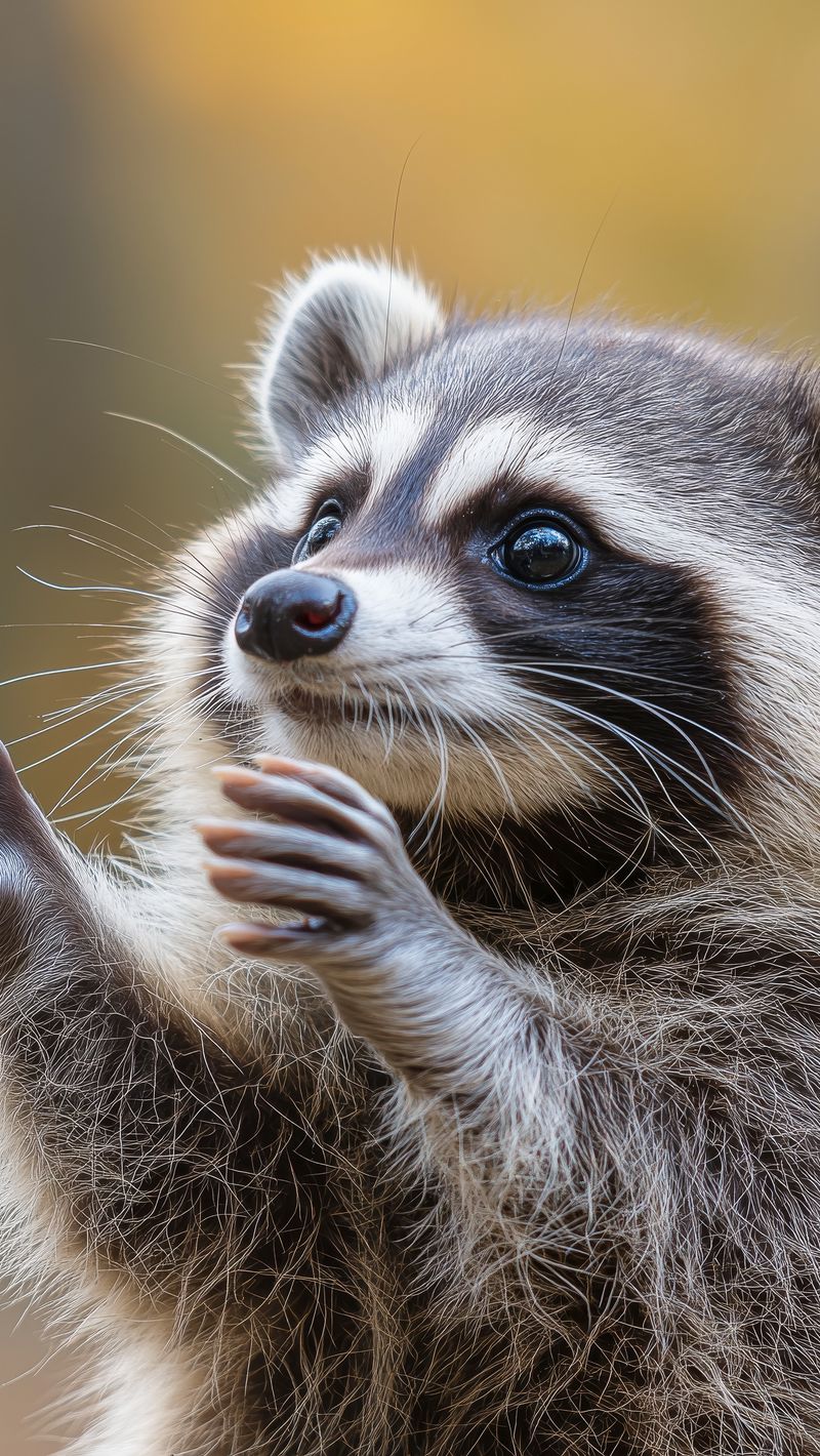 800x1420 Wallpaper raccoon, animal, bubbles, cute