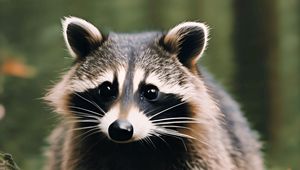 Preview wallpaper raccoon, animal, funny, wildlife, blur