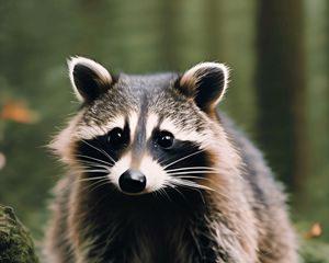 Preview wallpaper raccoon, animal, funny, wildlife, blur