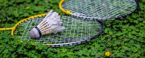 Preview wallpaper racket, shuttlecock, tennis