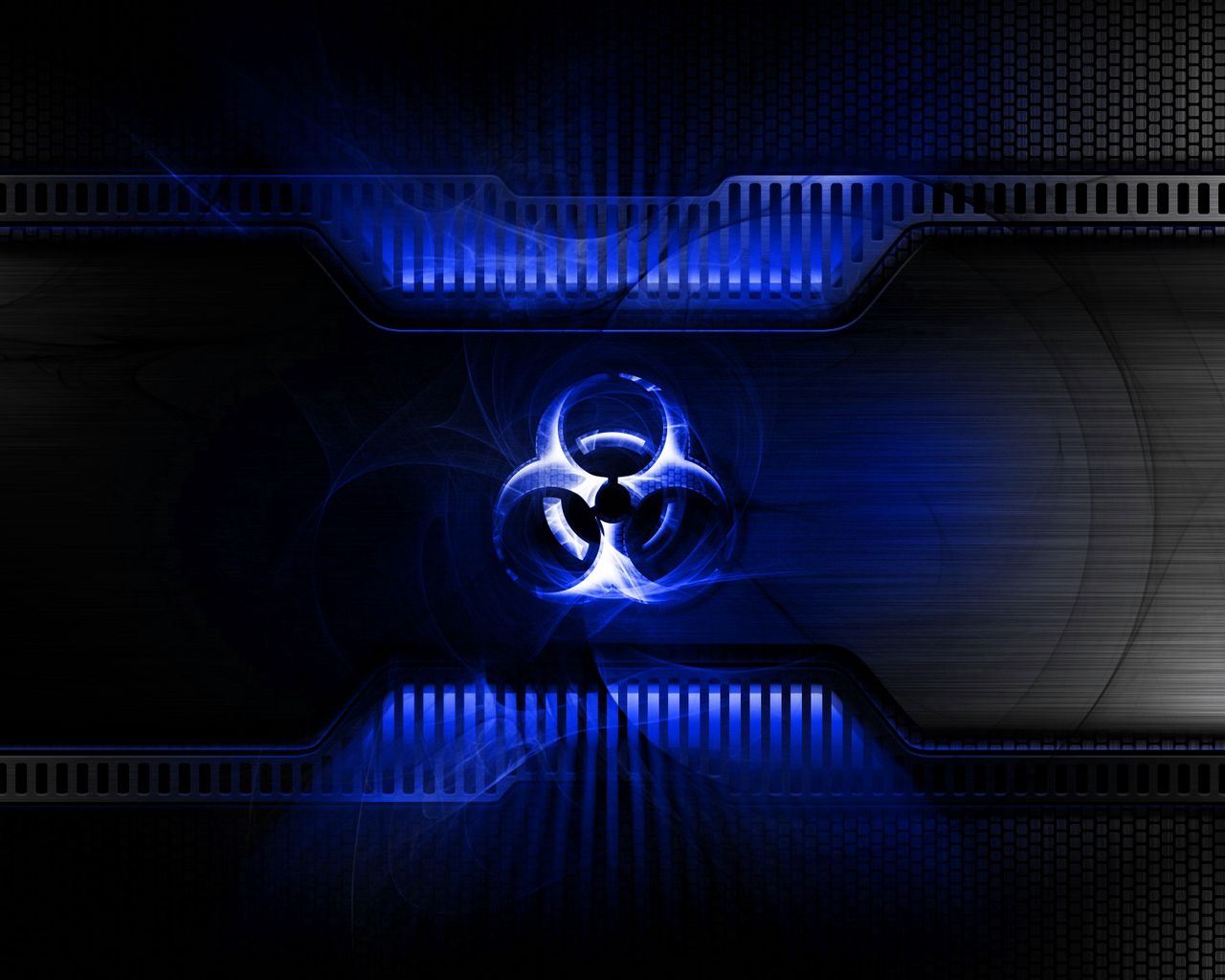 Download wallpaper 1280x1024 radiation, light, sign, symbol, metal ...