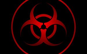 Preview wallpaper radiation, sign, symbol, red, black