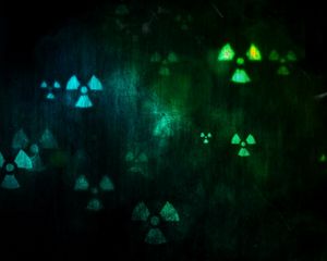 Preview wallpaper radiation, symbols, art, spots