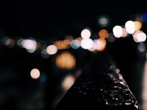 Preview wallpaper railings, balcony, bokeh, dark