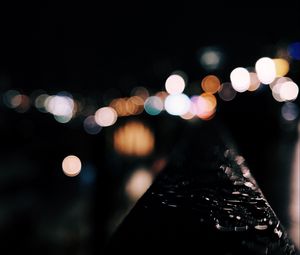 Preview wallpaper railings, balcony, bokeh, dark