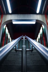 Preview wallpaper railings, stairs, metal, metallic, lamp