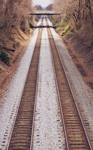 Preview wallpaper railroad, autumn, trees