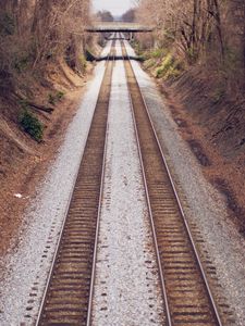 Preview wallpaper railroad, autumn, trees