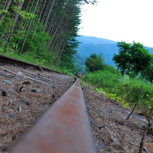 Preview wallpaper railroad, grass, train