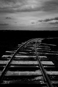 Preview wallpaper railroad, horizon, dark