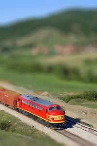 Preview wallpaper railroad, train, nature, movement
