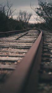 Preview wallpaper rails, railway, distance