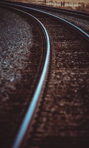 Preview wallpaper rails, railway, track, turn