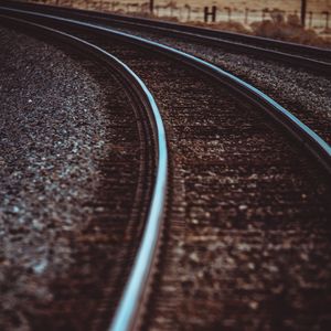 Preview wallpaper rails, railway, track, turn