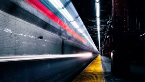Preview wallpaper railway, metro, light, platform