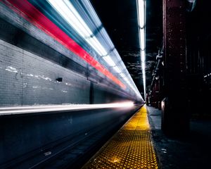 Preview wallpaper railway, metro, light, platform