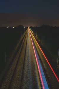 Preview wallpaper railway, night, backlight