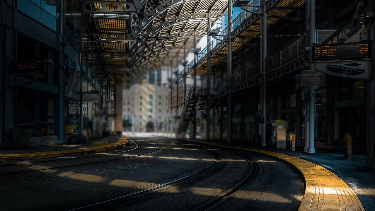 Wallpaper railway, rails, platform