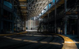 Preview wallpaper railway, rails, platform