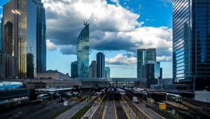 Preview wallpaper railway station, architecture, building, buildings, skyscrapers