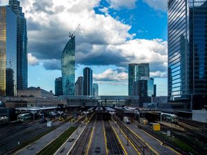 Preview wallpaper railway station, architecture, building, buildings, skyscrapers