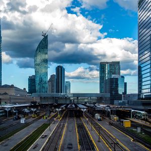 Preview wallpaper railway station, architecture, building, buildings, skyscrapers