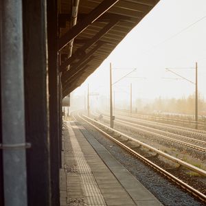 Preview wallpaper railway, station, fog