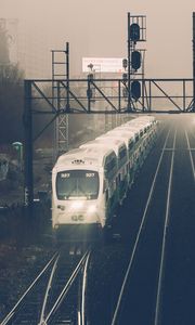 Preview wallpaper railway, train, rails, station