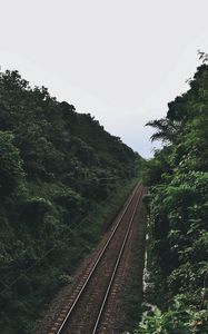 Preview wallpaper railway, trees, road