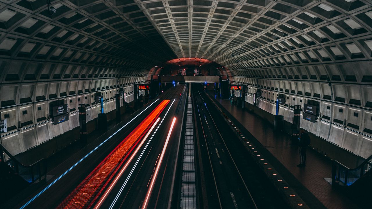 Wallpaper railway, underground, rails, station