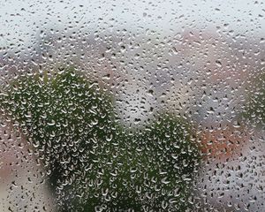 Preview wallpaper rain, drops, glass, wet