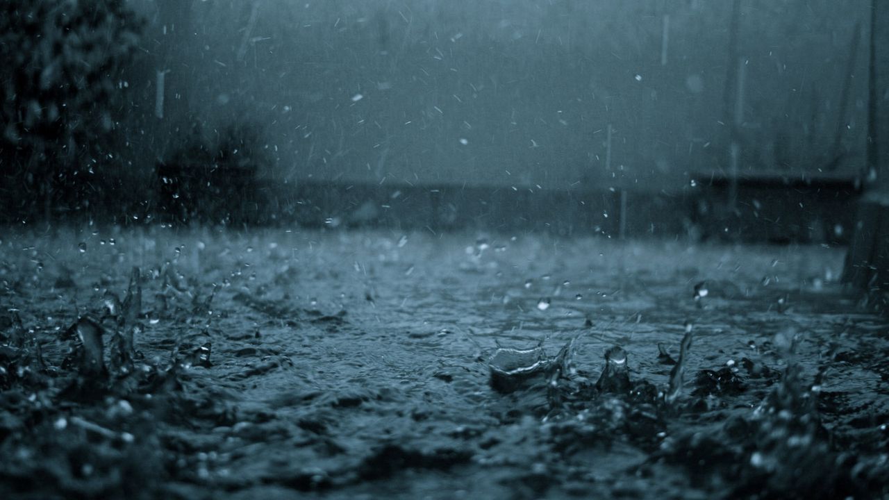 Wallpaper rain, drops, splashes, heavy rain, dullness, bad weather