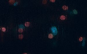 Preview wallpaper rain, glass, drops, bokeh, macro