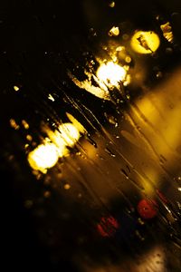 Preview wallpaper rain, glass, macro, blur, lights